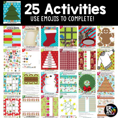 Erintegration Emoji Christmas Countdown Google Slides and Pic Collage Activity THUMBS 02