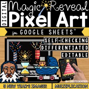 Erintegration - New Years Magic Reveal Pixel Art - Multiplication SQ