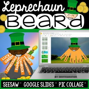 Erintegration Leprechaun Beard St. Patrick's Day Seesaw Google Slides THUMBS 01