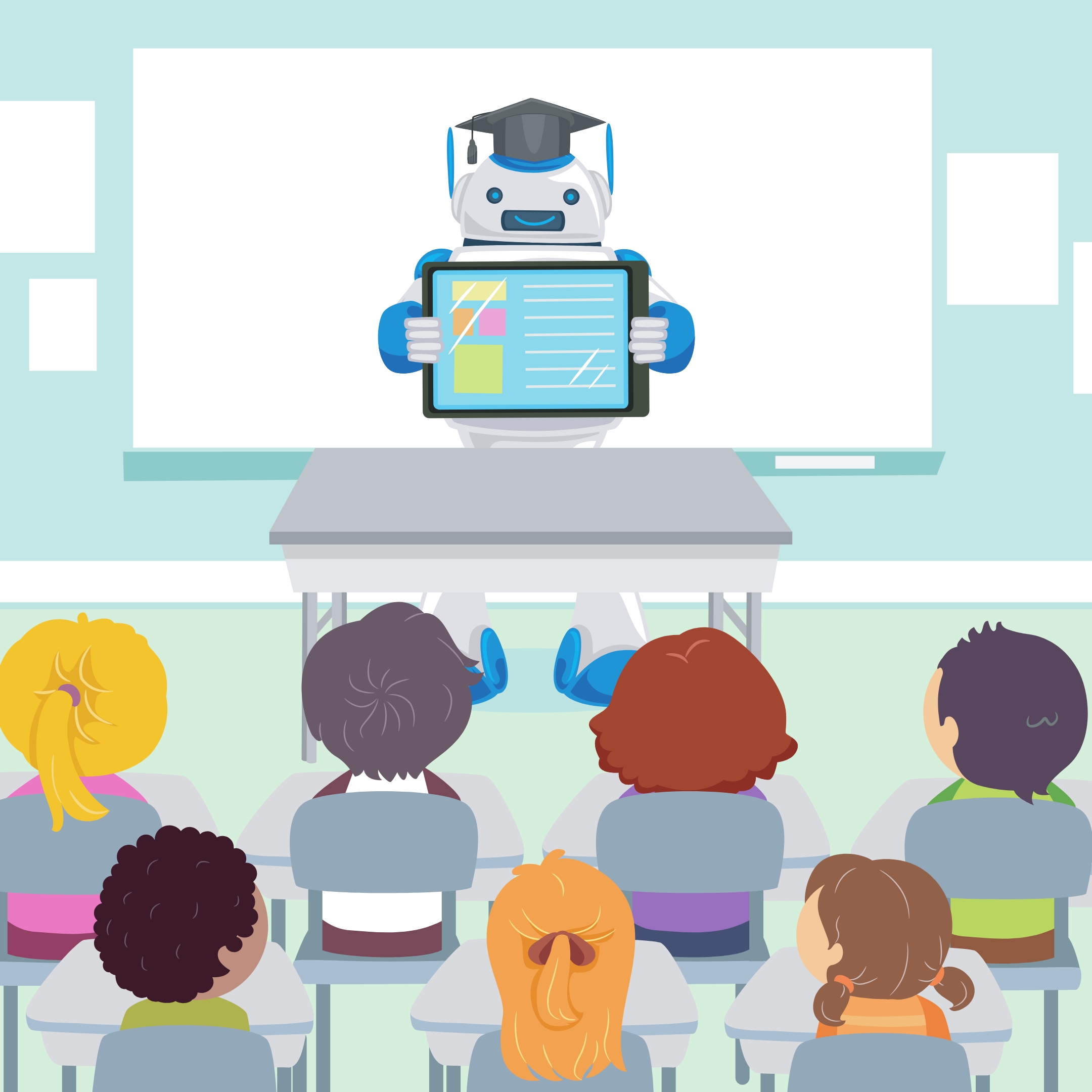 screenshot of ChatGPT AI robot teaching