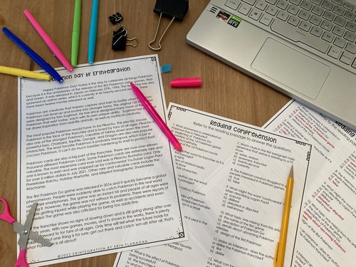 picture of STEM materials for Pokemon Day activities