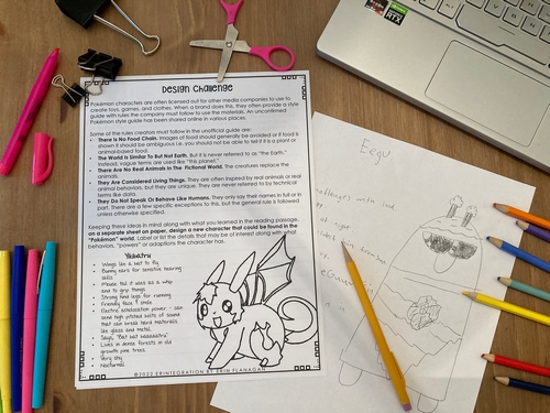 picture of STEM materials for Pokemon Day activities