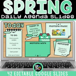 Spring Daily Agenda Slides Templates for Google Slides